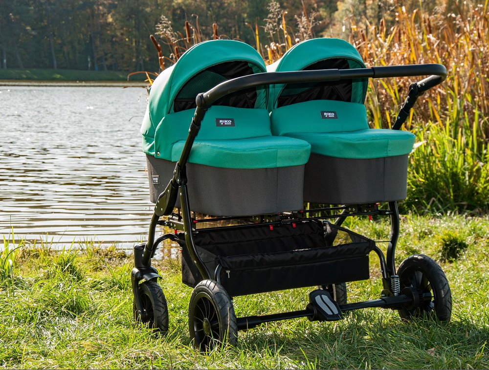 Kočárek pro dvojcata DUO Riko Saxo 01 Lagoon 