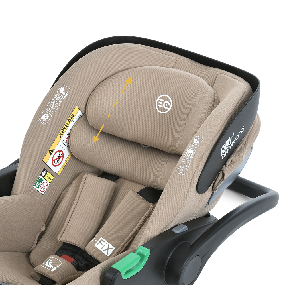 Polohovatelná Autosedačka El Camino i-FIX ME Natural beige 