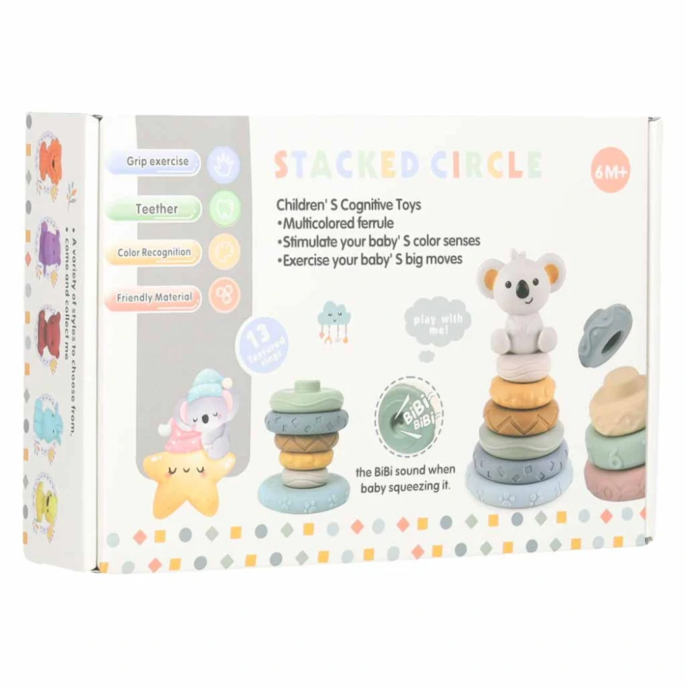 Sada senzorických hraček 13ks - kostky + pyramida Koala