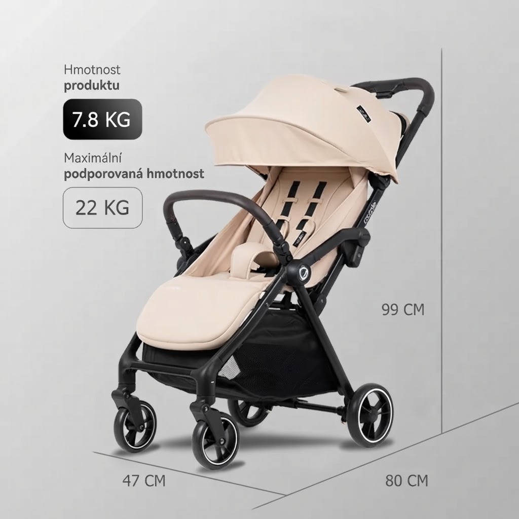Sportovní kočárek Coccolle Arella Sand Beige