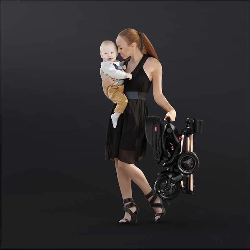 Ultraskládací tříkolka Qplay Nova Rubber Gold Limited Edition