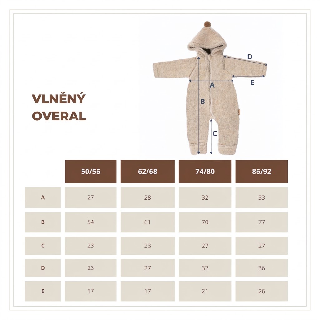 Dětský vlněný overal Nevada Premium šedý - vel.62/68