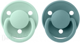 BIBS De Lux dudlíky z přírodního kaučuku 2ks - 0-6m Nordic Mint/Island Sea
