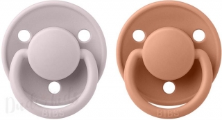 BIBS De Lux dudlíky z přírodního kaučuku 2ks - 0-6m Pink Plum/Peach