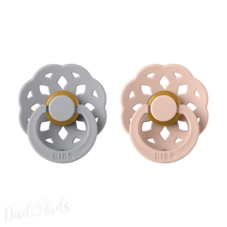 BIBS Boheme dudlíky z přírodního kaučuku 2ks - 6-18m cloud-blush