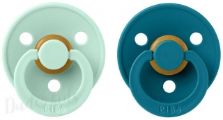 Dudlíky z přírodního kaučuku Bibs Colour vel. 0-6m 2ks Nordic Mint/Forest Lake