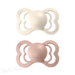 BIBS Supreme symetrické dudlíky z přírodního kaučuku 2ks 3-18m Ivory/Blush