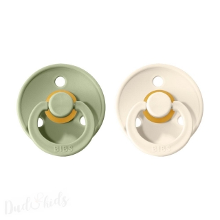 Dudlíky z přírodního kaučuku Bibs Colour vel. 6-18m 2ks Sage/Ivory