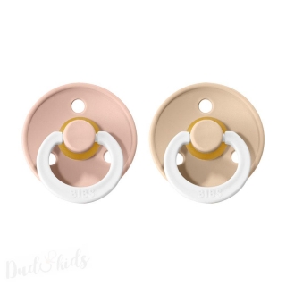 Dudlíky noční z přírodního kaučuku Bibs Colour vel. 6-18m 2ks Blush/Vanilla