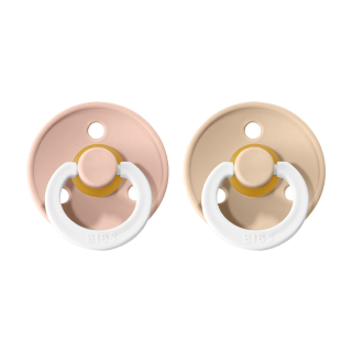 Dudlíky noční z přírodního kaučuku Bibs Colour vel. +18m 2ks Blush/Vanilla