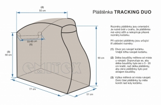 Pláštěnka pro dvojčatové kočárky TRACKING DUO - EMITEX vedle sebe