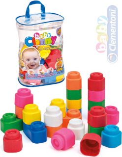 CLEMENTONI CLEMMY Baby gumové kostky 24ks