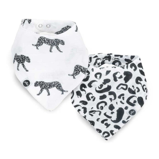 Sda 2ks slintačku Jollein Leopard BLACK & WHITE