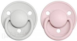 BIBS De Lux dudlíky z přírodního kaučuku 2ks - 6-18m Haze/Blossom 