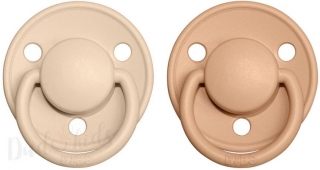 BIBS De Lux dudlíky z přírodního kaučuku 2ks - 0-6m Vanilla/Peach