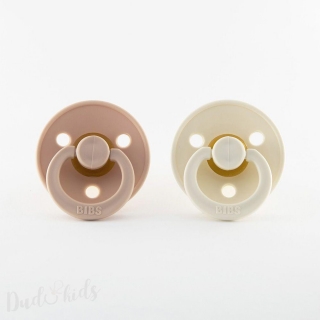 Dudlíky z přírodního kaučuku Bibs Colour vel. +18m 2ks Ivory/Blush