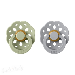 BIBS Boheme dudlíky z přírodního kaučuku 2ks - 0-6m sage-cloud 