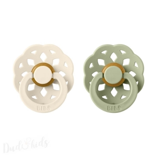 BIBS Boheme dudlíky z přírodního kaučuku 2ks - 0-6m ivory-sage