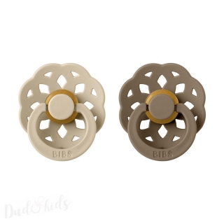 BIBS Boheme dudlíky z přírodního kaučuku 2ks - 0-6m vanilla-dark-oak 