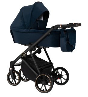  Kombinovaný kočárek Paradise Baby VR velur - navy 02