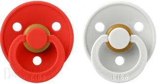 Dudlíky z přírodního kaučuku Bibs Colour vel. 0-6m 2ks Candy Apple/Haze