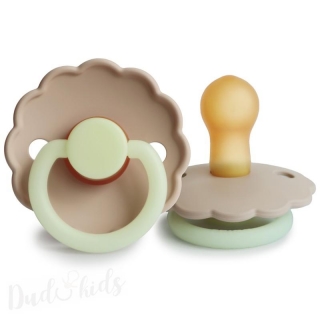 Kaučukový dudlík FRIGG DAISY NIGHT CROISSANT, 0-6M (1ks)