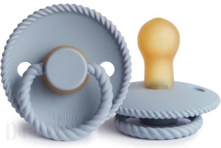 Kaučukový dudlík FRIGG ROPE POWDER BLUE, 0-6M (1ks)