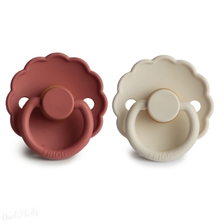 DUO kaučukový dudlík FRIGG Baked Clay + Cream 0-6M 