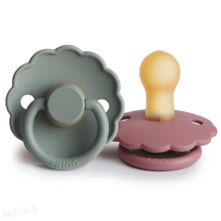 Kaučukový dudlík FRIGG DustyRose + LilyPad 0-6M (2ks)