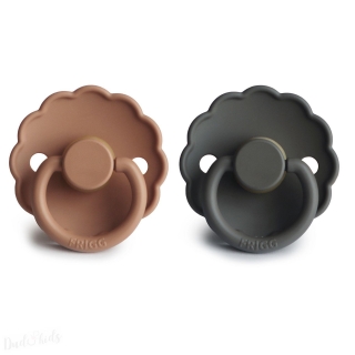 DUO kaučukový dudlík FRIGG PeachBronze+ Graphite 0-6M 