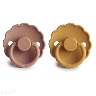 DUO kaučukový dudlík FRIGG RoseGold+ HoneyGold 0-6M 