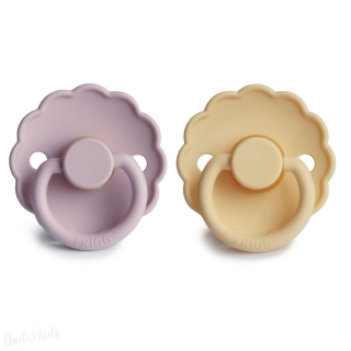 DUO kaučukový dudlík FRIGG SoftLilac+ PaleDaffodil 0-6M 