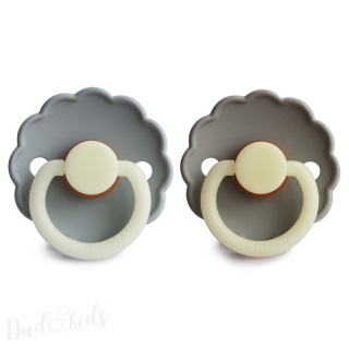 DUO kaučukový dudlík NOČNÍ FRIGG FrenchGray+ Portobello  0-6M 