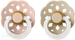BIBS Boheme dudlíky z přírodního kaučuku 2ks - 0-6m blush-vanilla-noční