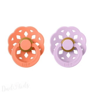 BIBS Boheme dudlíky z přírodního kaučuku 2ks - 6-18m papaya-violet-sky