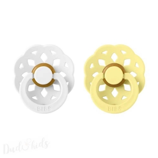 BIBS Boheme dudlíky z přírodního kaučuku 2ks - 6-18m white-sunshine 