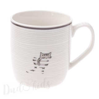 Porcelánový hrnek s kočičkou