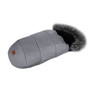Zimní fusak Winter Fur s kožešinou - šedá/černá