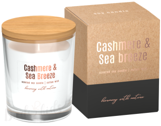 Luxusní sojová vonná svíčka Cashmere - Sea breeze