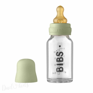 BIBS Baby Bottle skleněná lahev 110 ml  - sage