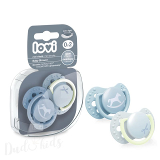 LOVI Mini dudlík BABY SHOWER 0-2m 2ks kluk