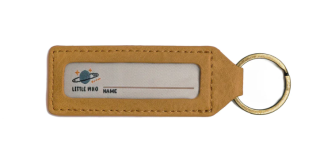 Jmenovka z vintage kůže oranžová