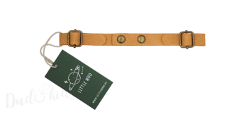 Kožený hrudní spojovací pás k dětskému batůžku - oranžová