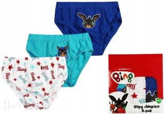 Sada 3 ks dětské slipy s motivem BING pro věk 2-3 roky