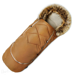 Zimní fusak s ovčí vlnou Ovečka karamelový