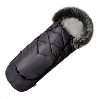 Zimní fusak s ovčí vlnou Ovečka grafitový