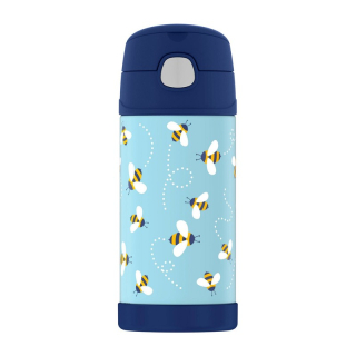 Dětská nerezová termoska THERMOS s brčkem honey bees