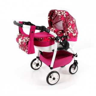 Kočárek pro panenku Jasmine Kids OK16  s otočnými koly