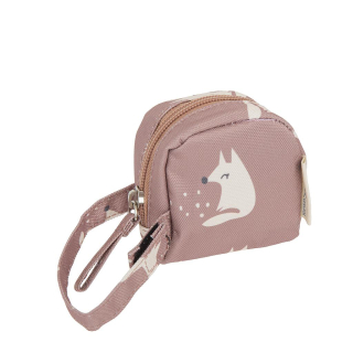 Pouzdro na dudlík BimBi Fox coral pink