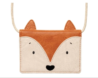Dětská peněženka/taštička na krk z eco kůže Liška Lias